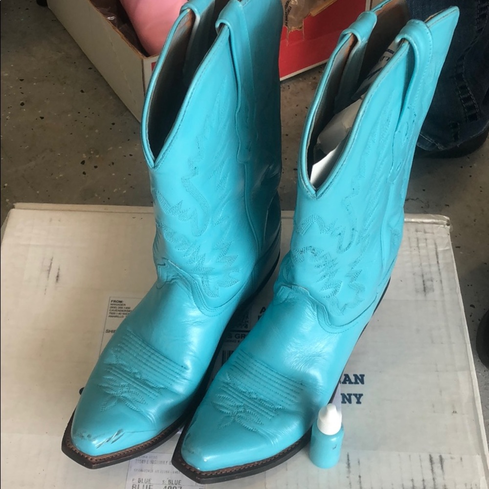 Teal dress boots